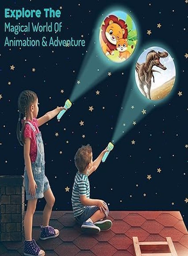 KANAKADHARA Mini Projector 3 Slides 24 Patterns Flashlight Torch | Kids Projection Light Toy Education Learning Night Light Before Going to Bed | Best Gift for Kids Sleeping Story Toys (Multi picture) - Image 4